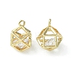 Brass Cubic Zirconia Charms KK-G462-55KCG-1