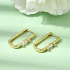 Brass Clear Cubic Zirconia Huggie Hoop Earrings EJEW-G473-03G-3