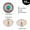 Gorgecraft 10Pcs 1-Hole Alloy & Turquoise Decorative Rivets FIND-GF0003-47-2