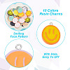 GOMAKERER 40Pcs 10 Colors Opaque Resin Enamel Pendants RESI-GO0001-03-5