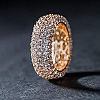 Brass Micro Pave Clear Cubic Zirconia Finger Rings for Women FS-WG796B2-07-1