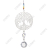 2Pcs 201 Stainless Steel Tree of Life Shape & Rainbow Crystal Glass Hanging Suncatcher HJEW-TA00446-1