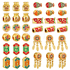 36Pcs 6 Styles Alloy Enamel European Dangle Beads FIND-GA0008-60-1
