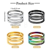 4Pcs 4 Colors Brass Rings RJEW-YW0001-05-3