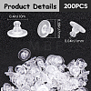 Clear Silicone Full-covered Ear Nuts FIND-SP0001-18C-2