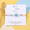Flower Glass Seed Bead & Glass Beads Braided Bead Bracelets NS0067-5-2