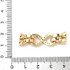 Brass Micro Pave Clear Cubic Zirconia Fold Over Clasps KK-U059-32G-3