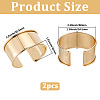 2Pcs Alloy Grooved Bangles FIND-BBC0005-34B-2