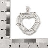 Brass Micro Pave Cubic Zirconia Pendants KK-U047-22P-3