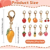 Brass Enamel Pendant Decorations HJEW-YW00573-07-4