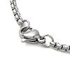 304 Stainless Steel Box Chain Arabic Heart Pendant Necklaces for Women NJEW-M008-02P-3