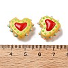 Baking Paint Glass Bumpy Beads Heart LAMP-V001-07H-4