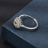 Brass Micro Pave Cubic Zirconia Finger Rings CU-CBA260E-10P-3