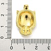 Real 18K Gold Plated Brass Pave Cubic Zirconia Pendants KK-K354-23G-02-3