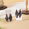 2 Pairs 430 Stainless Steel Leaf Dangle Earrings EJEW-TA0001-83C-5