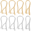 32Pcs 2 Styles Brass Earring Hooks KK-BBC0014-12-1
