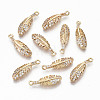 Brass Micro Pave Cubic Zirconia Pendants KK-S359-040-RS-1