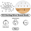Round 925 Sterling Silver Beads STER-BBC0005-39D-2