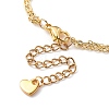 Brass Heart & Moon Link Multi-strand Bracelet BJEW-JB08841-5