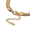 Enamel Evil Eye Link Bracelet with Flat Snake Chains BJEW-P284-06C-G-4