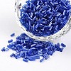 Transparent Colours Pearl Luster Plated Round Hole Glass Bugle Beads SEED-I001-108-1