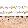 Two Tone 304 Stainless Steel Dolphin Link Chain Necklaces for Women NJEW-G201-02GP-5