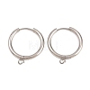 316 Stainless Steel Huggie Hoop Earring Findings EJEW-B158-01F-P-1
