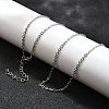 Non-Tarnish 304 Stainless Steel Cable Chain Necklace X-STAS-T040-PJ204-50-2