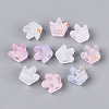 Frosted Transparent Acrylic Beads FACR-T009-01I-2