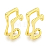 Brass Cuff Earrings for Women EJEW-C104-036G-1