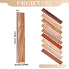 Olycraft 9Pcs 9 Colors Unfinished Wood DIY Material for Hairpin Craft WOOD-OC0002-85-2