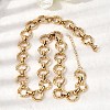 13MM 304 Stainless Steel Textured Round Ring Link Chain Necklaces NJEW-P349-01A-G-2