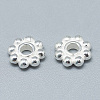 925 Sterling Silver Granulated Daisy Spacer Beads STER-T002-98S-2