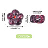 10Pcs Transparent Handmade Bumpy Lampwork Beads LAMP-TADJ0001-48A-4
