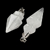 Natural Quartz Crystal Pointed Pendants G-F766-08AS-08-2