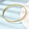 304 Stainless Steel Plain Bangles for Women Men BJEW-Z167-01G-04-3