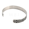 304 Stainless Steel Open Cuff Bangles BJEW-P300-01P-3