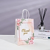 Thank You Flower Printed Paper Gift Tote Bags with Handles PW-WG6D45A-06-1