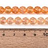 Crackle Transparent Glass Beads Strands GLAA-Q108-02A-14-4