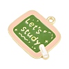 Back to School Alloy Enamel Pendants FIND-E054-02B-2