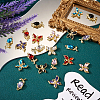 24Pcs 12 Style Glass Rhinestone Pendants FIND-TA0003-03-14