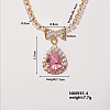 Colorful Sparkling Heart-shaped Necklace with Exquisite Fashionable Style FI4728-4-1