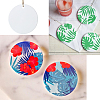 12Pcs Porcelain Heat Transfer Sublimation Blank Pendant Decorations AJEW-SP0002-19C-5