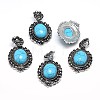 Natural & Synthetic Gemstone Gothic Pendants G-F228-18-FF-2