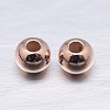 Round 925 Sterling Silver Spacer Beads STER-M103-04-2.5mm-RG-1