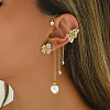 Elegant Zinc Alloy Butterfly Flower Tassel Cuff Earrings CL2877-2