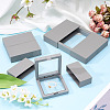 3 Bags 3 Styles Square Transparent PE Thin Film Suspension Jewelry Display Box CON-TA0001-38F-8