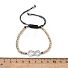 304 Stainless Steel Infinity Link Bracelets BJEW-F534-01GP-01-5