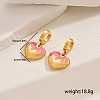 Stainless Steel Heart Hoop Earrings AA7746-1-2