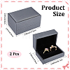 PU Leather Jewelry Couple Ring Packing Boxes CON-CL0001-27B-2